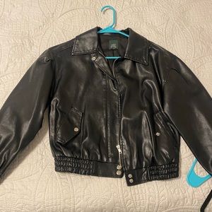 Leather Bomber Jacket